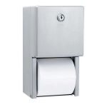 Surtidor de Papel Higiénico para Múltiples Rollos Bobrick B-2888 para Instalación en Superficie, Acero Inoxidable